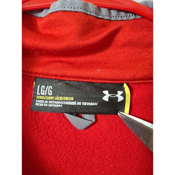 Under Armour  1/4 Zip Men’s L Loose Cold Gear Infrared Fleece Wisconsin Badgers - Picture 3 of 8